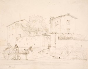 Powóz osłów przed Porta del Popolo autorstwa Wilhelm Marstrand