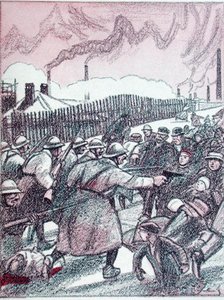 Represje armii francuskiej podczas okupacji Zagłębia Ruhry, z „Simplicissimus”, styczeń 1924 (litografia kolorowa)