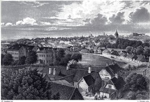 Widok na Dorpat, ok. 1900 r. 1850 autorstwa Wilhelm Siegfried Stavenhagen