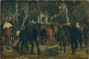 Kirasjerzy z konni autorstwa Wilhelm Trübner