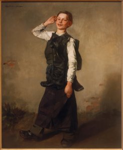 Chłopiec szewc autorstwa Wilhelm Trübner