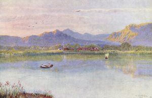 W Lakeside, patrząc w kierunku Constantia (kolorowa litografia)