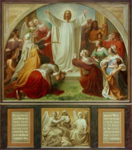 W. von Schadow, Raj (niebo) / panel środkowy, tryptyk,