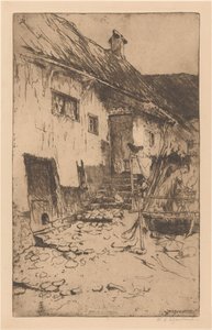 Gospodarstwo rolne autorstwa Willem Adrianus Grondhout (signed by artist)