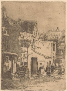 Domy w Rijswijk autorstwa Willem Adrianus Grondhout (signed by artist)