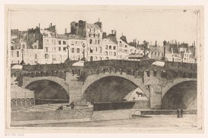 Pont Neuf (oryginalny tytuł na obiekcie) autorstwa Willem Adrianus Grondhout (signed by artist)