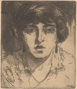 Portret nieznanej kobiety autorstwa Willem Adrianus Grondhout (signed by artist)