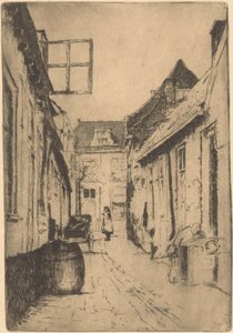 Ulica w Voorburgu (oryginalny tytuł na obiekcie) autorstwa Willem Adrianus Grondhout (signed by artist)