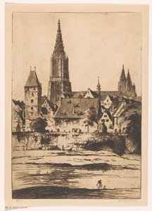 Ulm (oryginalny tytuł na obiekcie) autorstwa Willem Adrianus Grondhout (signed by artist)