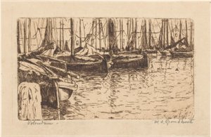 Volendam (oryginalny tytuł na obiekcie) autorstwa Willem Adrianus Grondhout (signed by artist)