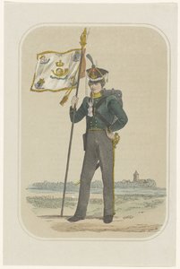 Ochotniczy Łowca Uniwersytetu w Leiden, 1830 autorstwa Willem Bal