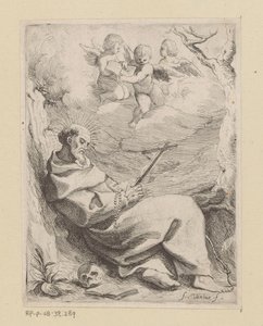 Święty Franciszek z Asyżu z krucyfiksem autorstwa Willem Basse (attributed to)