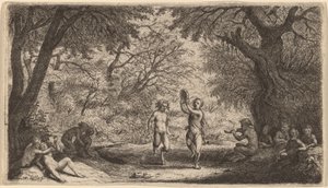 Bachanalia z Tańczącą Parą w Centrum autorstwa Willem Basse