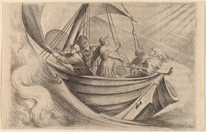 Cezar przekraczający wzburzone morza autorstwa Willem Basse