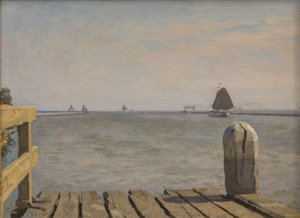 Molo w Enkhuizen, 1918. autorstwa Willem Bastiaan Tholen