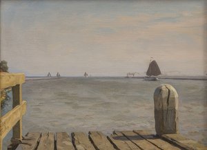 Molo w Enkhuizen. 1918 autorstwa Willem Bastiaan Tholen