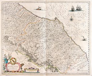 Ancona, Marche, Włochy, w "Theatrum Orbis Terrarum, sive Atlas Novus" Willema Blaeu, Amsterdam autorstwa Willem Blaeu