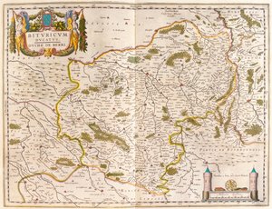 Beauvais, bergues, w "Theatrum Orbis Terrarum, sive Atlas Novus" Willema Blaeu, Amsterdam autorstwa Willem Blaeu