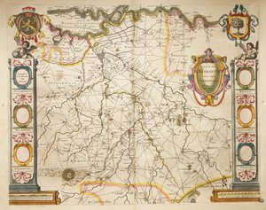 Brabant z Theatrum Orbis Terrarum autorstwa Willema Bleau, Amsterdam. autorstwa Willem Blaeu
