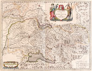 Brescia, Crema, Włochy, w "Theatrum Orbis Terrarum, sive Atlas Novus" Willema Blaeu, Amsterdam autorstwa Willem Blaeu