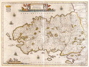 Bretagne, w "Theatrum Orbis Terrarum, sive Atlas Novus" Willema Blaeu, Amsterdam autorstwa Willem Blaeu