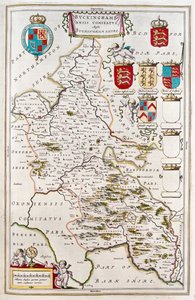 Buckingam shire, w "Theatrum Orbis Terrarum, sive Atlas Novus" Willema Blaeu, Amsterdam autorstwa Willem Blaeu