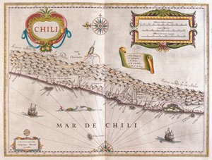 Chile, w "Theatrum Orbis Terrarum, sive Atlas Novus" Willema Blaeu, Amsterdam autorstwa Willem Blaeu