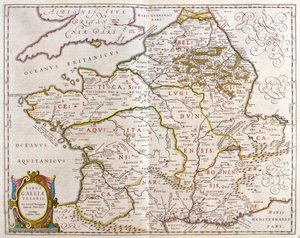 Kraje starożytnej Francji, w "Theatrum Orbis Terrarum, sive Atlas Novus" Willema Blaeu, Amsterdam autorstwa Willem Blaeu