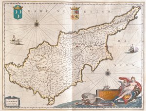 Cypr, w "Theatrum Orbis Terrarum, sive Atlas Novus" Willema Blaeu, Amsterdam autorstwa Willem Blaeu