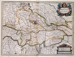 Księstwo Mantui, mapa Willema Blaeu (1571-1638), Włochy autorstwa Willem Blaeu