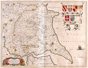 East riding of Yorkshire, w "Theatrum Orbis Terrarum, sive Atlas Novus" Willema Blaeu, Amsterdam autorstwa Willem Blaeu