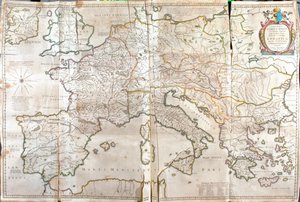 Europa i zachodnia Azja, w "Theatrum Orbis Terrarum, sive Atlas Novus" Willema Blaeu, Amsterdam autorstwa Willem Blaeu