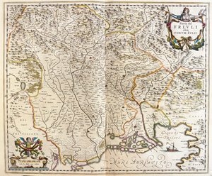 Friuli Venezia Giulia, Włochy, w "Theatrum Orbis Terrarum, sive Atlas Novus" Willema Blaeu, Amsterdam autorstwa Willem Blaeu