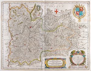 Grenoble, w "Theatrum Orbis Terrarum, sive Atlas Novus" Willema Blaeu, Amsterdam autorstwa Willem Blaeu