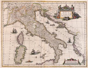 Włochy i Korsyka, w "Theatrum Orbis Terrarum, sive Atlas Novus" Willema Blaeu, Amsterdam autorstwa Willem Blaeu