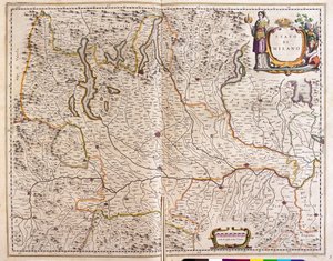 Lombardia, Włochy, w "Theatrum Orbis Terrarum, sive Atlas Novus" Willema Blaeu, Amsterdam autorstwa Willem Blaeu