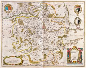 Lorraine, Metz, w "Theatrum Orbis Terrarum, sive Atlas Novus" Willema Blaeu, Amsterdam autorstwa Willem Blaeu