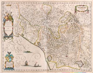 Lucca, Włochy, w "Theatrum Orbis Terrarum, sive Atlas Novus" Willema Blaeu, Amsterdam autorstwa Willem Blaeu