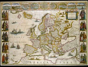 Mapa Europy. (rytownictwo