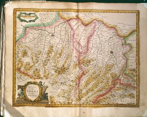 Mapa Księstwa Parmy, rycina z Regionum Italiae autorstwa Willema Blaeu, wydrukowana we Włoszech autorstwa Willem Blaeu