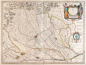 Mediolan, Włochy, w "Theatrum Orbis Terrarum, sive Atlas Novus" Willema Blaeu, Amsterdam autorstwa Willem Blaeu