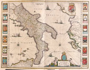 Neapol, Włochy, w "Theatrum Orbis Terrarum, sive Atlas Novus" Willema Blaeu, Amsterdam autorstwa Willem Blaeu
