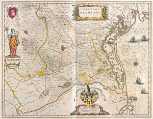 Padwa, Włochy, w "Theatrum Orbis Terrarum, sive Atlas Novus" Willema Blaeu, Amsterdam autorstwa Willem Blaeu