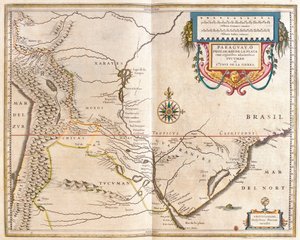 Paragwaj i Rio d la Plata, w "Theatrum Orbis Terrarum, sive Atlas Novus" Willema Blaeu, Amsterdam autorstwa Willem Blaeu