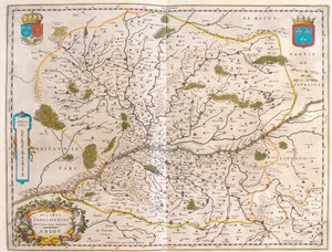 Pays de la Loire - Normandie, w "Theatrum Orbis Terrarum, sive Atlas Novus" Willema Blaeu, Amsterdam autorstwa Willem Blaeu