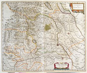 Piemont, Włochy, w "Theatrum Orbis Terrarum, sive Atlas Novus" Willema Blaeu, Amsterdam autorstwa Willem Blaeu