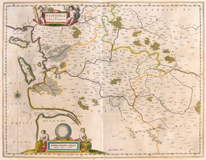 Saintonge i Angoumois, Charente-Maritime, w "Theatrum Orbis Terrarum, sive Atlas Novus" Willema Blaeu, Amsterdam autorstwa Willem Blaeu