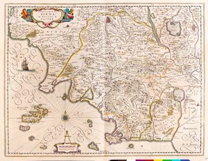 Siena, Lacjum, Włochy, w "Theatrum Orbis Terrarum, sive Atlas Novus" Willema Blaeu, Amsterdam autorstwa Willem Blaeu