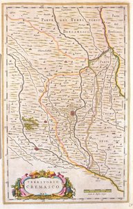 Terytorium Crema, Włochy, w "Theatrum Orbis Terrarum, sive Atlas Novus" Willema Blaeu, Amsterdam autorstwa Willem Blaeu