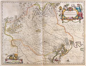 Treviso, Włochy, w "Theatrum Orbis Terrarum, sive Atlas Novus" Willema Blaeu, Amsterdam autorstwa Willem Blaeu